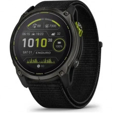 Смарт-годинник Garmin Enduro 3, Crbn Gry DLC Ti w/Blk Sport Loop Band, GPS (010-02751-01)