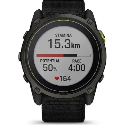 Смарт-годинник Garmin Enduro 3, Crbn Gry DLC Ti w/Blk Sport Loop Band, GPS (010-02751-01)
