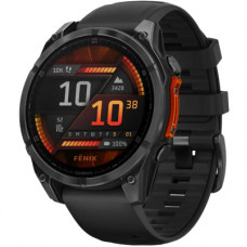 Смарт-годинник Garmin fenix 8 47mm, AMOLED, Glass/SS, SlateGray Steel/Black, BlkBnd, GPS (010-02904-00)