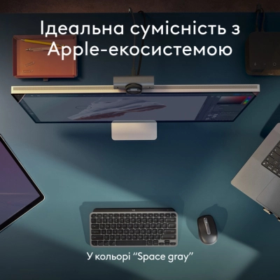 Клавіатура Logitech MX Keys Mini для MAC Wireless UA Space Grey (920-012652)