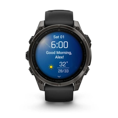 Смарт-годинник Garmin fenix 8 47mm, AMOLED, Saph, CrbnGryTi/Blk, Blk/PebbleGryBnd, GPS (010-02904-21)