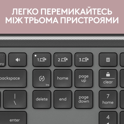 Клавіатура Logitech K950 Bluetooth/Wireless UA Graphite (920-012465)