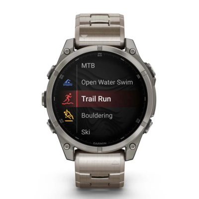 Смарт-годинник Garmin fenix 8 47mm, AMOLED, Saph, Ti/Bare/Graphite w/TiBand,Excl, GPS (010-02904-40)