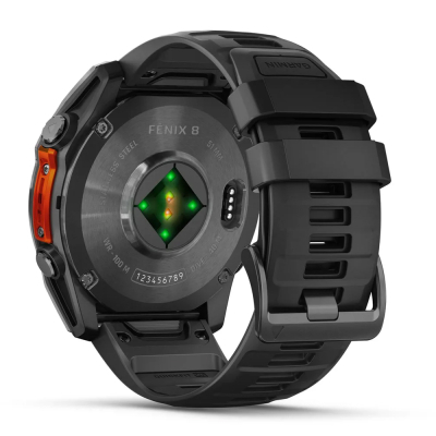 Смарт-годинник Garmin fenix 8 51mm, AMOLED, Glass/SS, SlateGray Steel/Black,BlkBnd, GPS (010-02905-00)