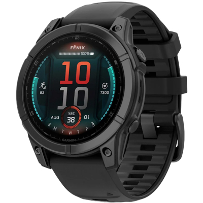 Смарт-годинник Garmin fenix E, 47mm, Slate Gray Steel/Black, GPS (010-03025-01)