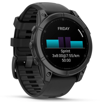 Смарт-годинник Garmin fenix E, 47mm, Slate Gray Steel/Black, GPS (010-03025-01)
