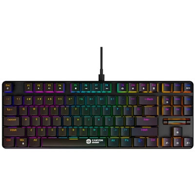 Клавіатура Canyon Cometstrike GK-50 RGB TKL USB UA Black (CND-SKB50-US)