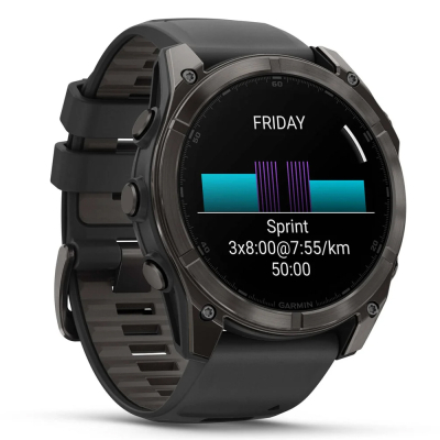 Смарт-годинник Garmin fenix 8 51mm,AMOLED,Saph,CrbnGryTi/Blk,Blk/PebbleGryBnd (010-02905-21)