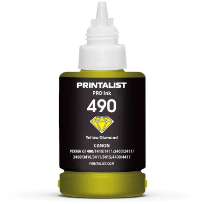 Чорнило Printalist Canon GI-490 для G1400/G2400/G3400 140г Yellow (PL490Y)