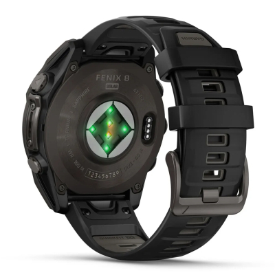 Смарт-годинник Garmin fenix 8 47mm,Saph Solar,CrbnGry Ti/Blk,Blk/PblGryBnd (010-02906-11)