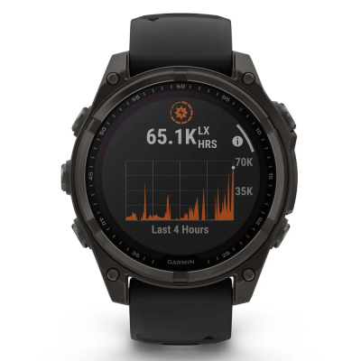 Смарт-годинник Garmin fenix 8 47mm,Saph Solar,CrbnGry Ti/Blk,Blk/PblGryBnd (010-02906-11)
