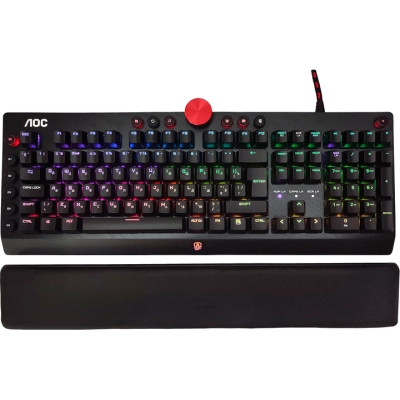 Клавіатура AOC AGK700 RGB Cherry MX Red USB Black (AGK700DR2R)