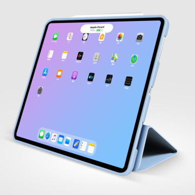 Чохол до планшета BeCover Tri Fold Soft TPU Silicone Apple iPad Air 4 10.9 2020/2021 Light Blue (708782)