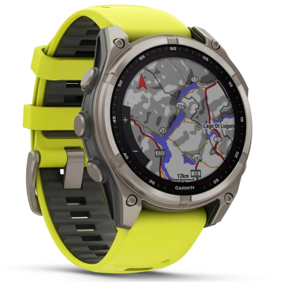 Смарт-годинник Garmin fenix 8 47mm,Saph Solar, BareTi/Graphite,AmpYe/GrphBnd (010-02906-21)