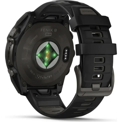 Смарт-годинник Garmin fenix 8 51mm,Saph Solar,CrbnGry Ti/Blk,Blk/PblGryBnd (010-02907-11)