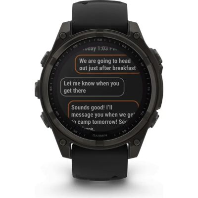 Смарт-годинник Garmin fenix 8 51mm,Saph Solar,CrbnGry Ti/Blk,Blk/PblGryBnd (010-02907-11)