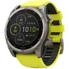 Смарт-годинник Garmin fenix 8 51mm,Saph Solar, BareTi/Graphite,AmpYe/GrphBnd (010-02907-21)