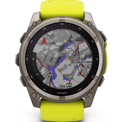 Смарт-годинник Garmin fenix 8 51mm,Saph Solar, BareTi/Graphite,AmpYe/GrphBnd (010-02907-21)