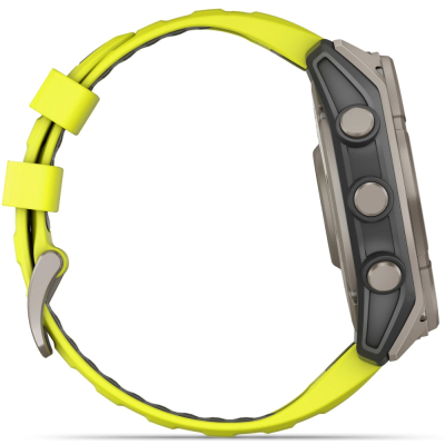 Смарт-годинник Garmin fenix 8 51mm,Saph Solar, BareTi/Graphite,AmpYe/GrphBnd (010-02907-21)