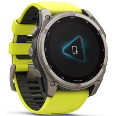 Смарт-годинник Garmin fenix 8 51mm,Saph Solar, BareTi/Graphite,AmpYe/GrphBnd (010-02907-21)