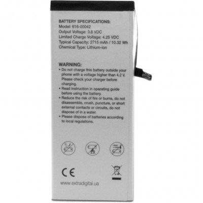 Акумуляторна батарея Extradigital Apple iPhone 6s Plus (2715 mAh) (BMA6453)
