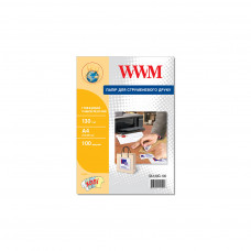 Папір WWM A4, Glossy, 130г, самоклейка, 100с (SA130G.100)