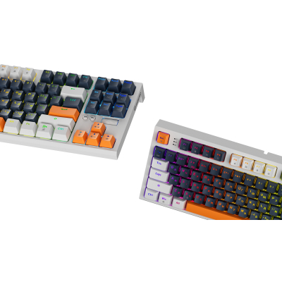 Клавіатура GamePro MK180W Hot-Swap Red Swich RGB USB UA White (MK180W)