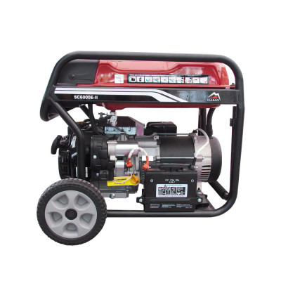 Генератор Vulkan SC6000E-II 1ф 5,0kW, ел.старт, бак-25л, колеса (SC6000E-II)