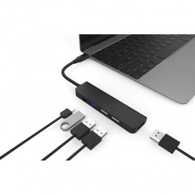 Концентратор XoKo AC-405 Type-C to HDMI+USB 3.0+USB 2.0+Type-C (XK-AC-405)