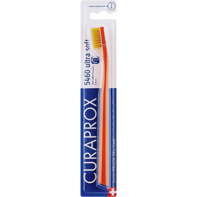Зубна щітка Curaprox CS 5460 Ultra Soft Ультрам'яка D 0.10 мм Помаранчева з жовтою щетиною (CS 5460-06)