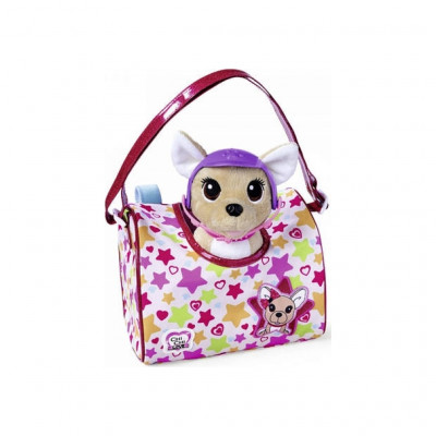 М'яка іграшка Chi Chi Love Собачка Перевезення з сумочкою та захисним шоломом 20 см (5890036)