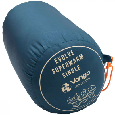 Спальний мішок Vango Evolve Superwarm Single +2C Moroccan Blue Left (929158)