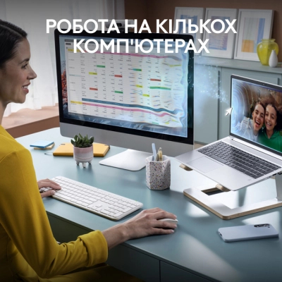 Комплект Logitech MK950 Bluetooth/Wireles UA Off-White (920-012491)