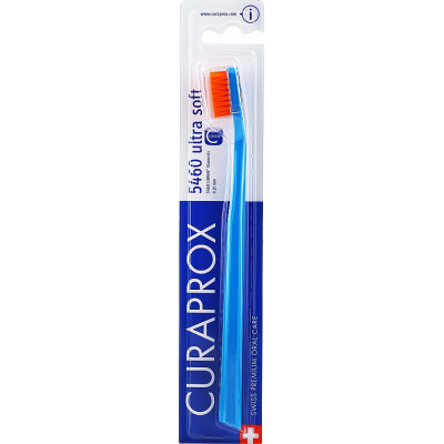 Зубна щітка Curaprox CS 5460 Ultra Soft Ультрам'яка D 0.10 мм Синя з помаранчевою щетиною (CS 5460-27)