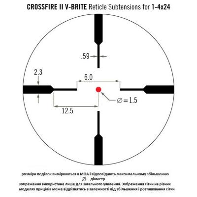 Оптичний приціл Vortex Crossfire II 1-4x24 (V-Brite IR) (926059)