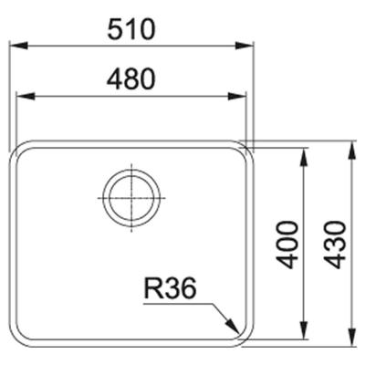 Мийка кухонна Franke Aton ANX 110-48/122.0204.649