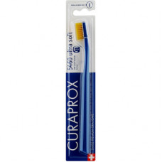 Зубна щітка Curaprox CS 5460 Ultra Soft Ультрам'яка D 0.10 мм Темно-синя з жовтою щетиною (CS 5460-24)