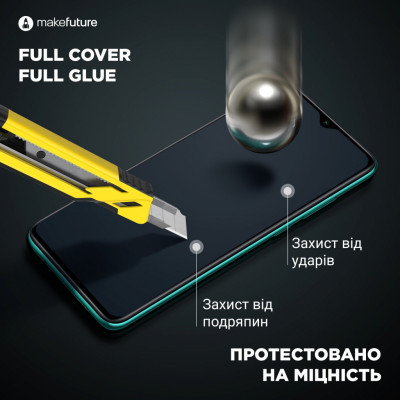 Скло захисне MakeFuture Xiaomi Redmi Note 8 2021 Full Cover Full Glue (MGF-XRN821)