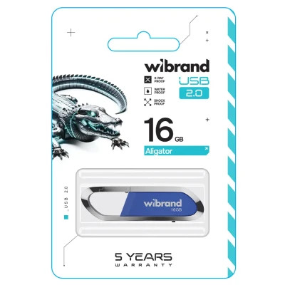 USB флеш накопичувач Wibrand 16GB Aligator Blue USB 2.0 (WI2.0/AL16U7U)