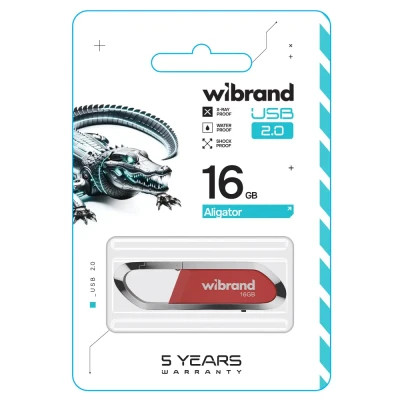 USB флеш накопичувач Wibrand 16GB Aligator Red USB 2.0 (WI2.0/AL16U7DR)
