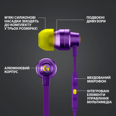 Навушники Logitech G333 Purple (981-000936)