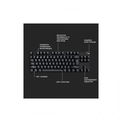 Клавіатура Logitech G413 TKL SE Mechanical Tactile Switch USB UA Black (920-010446)