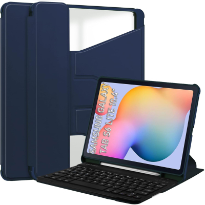 Чохол до планшета BeCover 360° Rotatable + Keyboard Samsung Tab S6 Lite 10.4 P610/P613/P615/P619 Deep Blue (712405)