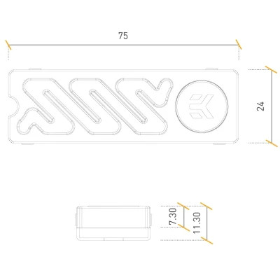 Радіатор охолодження Ekwb EK-Quantum Convection M.2 NVMe - Black (3831109894606) (3831109894606)