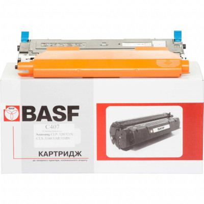 Картридж BASF для Samsung CLP-320/320N/325/CLX-3185 Cyan (KT-CLTC407S)