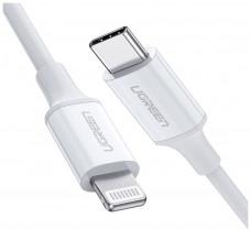 Дата кабель USB-C to Lightning 2.0m US1713A Nickel Plating ABS Shell White Ugreen (60749)