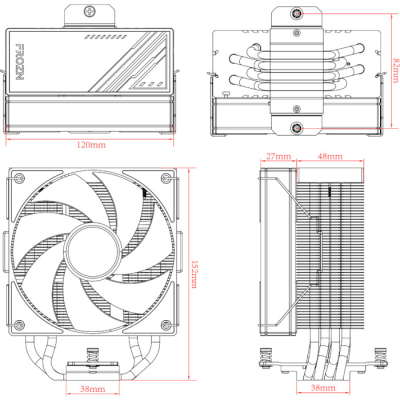 Кулер до процесора ID-Cooling Frozn A410 ARGB White (FROZN A410 ARGB White)