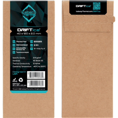 Термопрокладка Iceberg Thermal DRIFTIce Thermal Pad 40mmx120mm 2.0mm (DRIFTICE20-B0A)