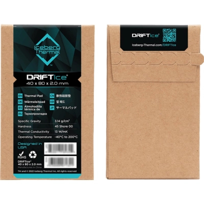 Термопрокладка Iceberg Thermal DRIFTIce Thermal Pad 40mmx80mm 0.5mm (DRIFTICE05-A0A)