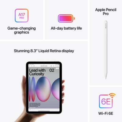 Планшет Apple iPad mini 2024 Wi-Fi 128GB Space Grey (MXN63NF/A)